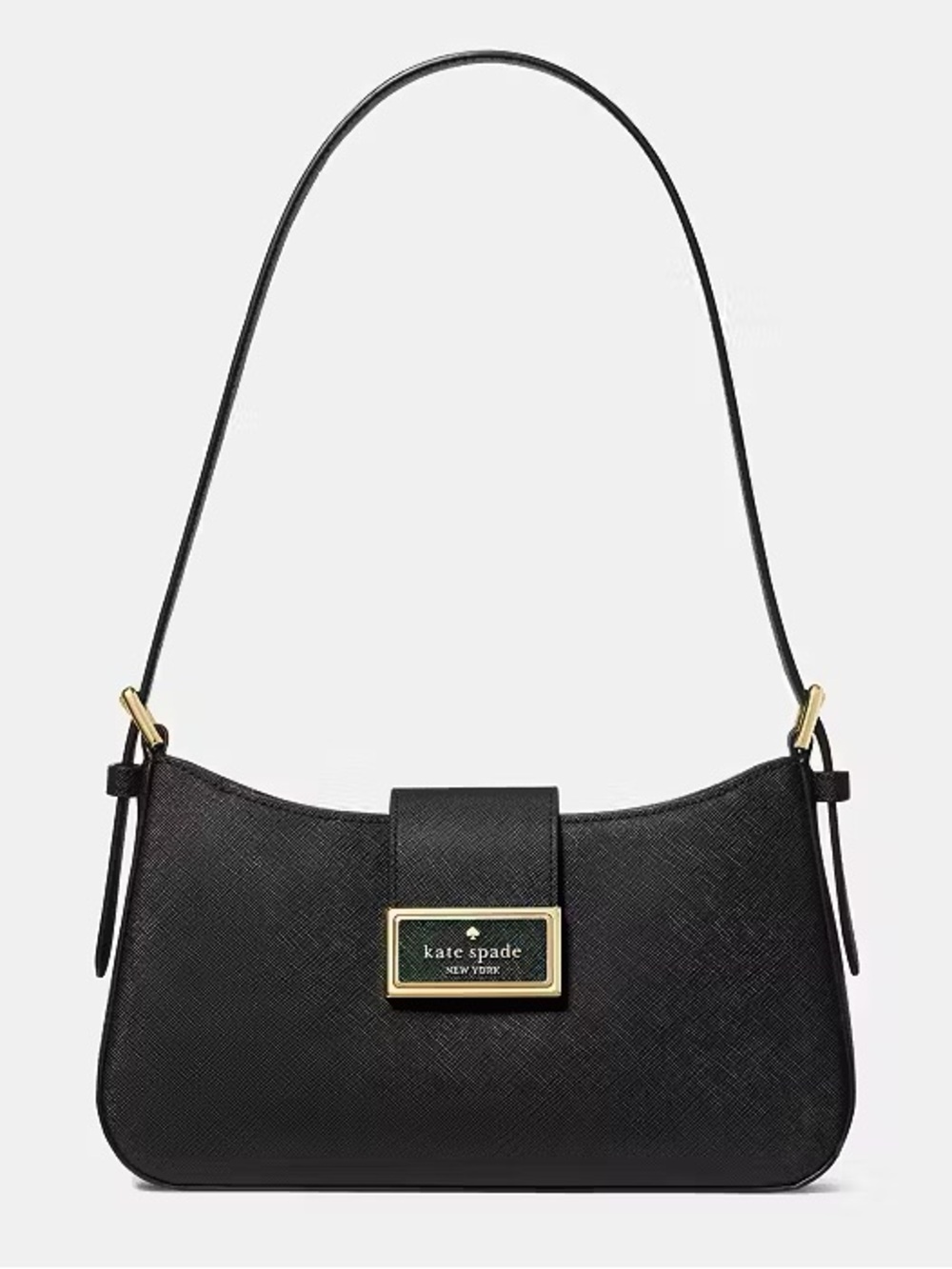♠️Kate Spade New York Reegan Saffiano Leather Shoulder Bag, Black NEW NWT